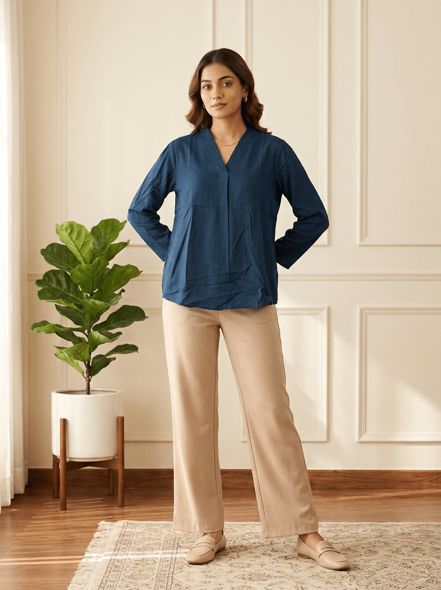 Navy Blossom Tunic